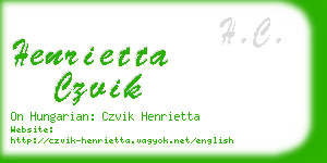 henrietta czvik business card